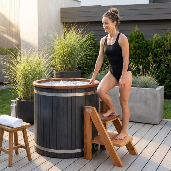 Cold Plunge Ice Bath Designed for Recovery, 118 Gallon, Vertical Design, 37.5x33.25 Size